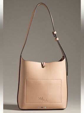 Mali + Lili Chloe Mini Shoulder Bucket Bag New Light Brown Beige Camel